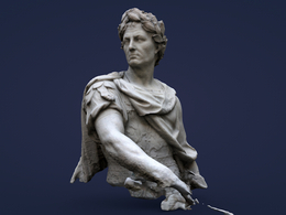 卢浮宫博物馆凯撒半身雕塑C4D模型 cesar louvre museum