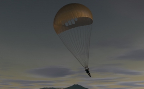 降落伞 跳伞C4D模型 C4D-3D-Model-Parachute