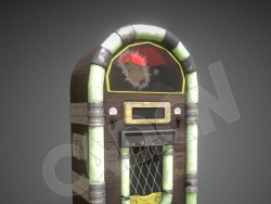 复古点唱机C4D模型 tabletop jukebox