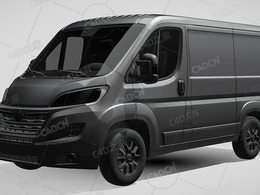 沃克斯豪尔movano封闭车厢面包车货车2022款C4D汽车模型下载