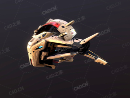 C4D科幻轰炸机科幻飞船太空舰飞船科幻飞行器太空船外星战舰模型Sci Fi Bomber DK6