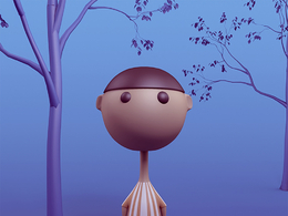 C4D卡通小男孩模型（S387-小黑 原创作品）