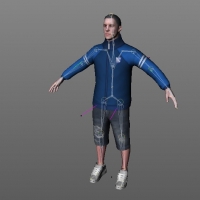 外国男人C4D模型（带绑定） Man 02 c01 rig