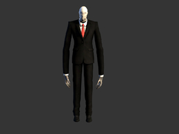 瘦长鬼影-神秘人C4D游戏模型 Slender The Arrival Slenderman Model