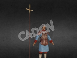C4D中国金代战士古代士兵模型 Chinese Warrior Jin Dynasty