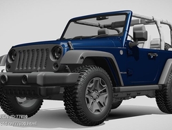 吉普JEEP牧马人威利斯惠勒-jk-2017款C4D汽车模型下载