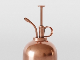 CINEMA 4D室内绿植：优雅长嘴铜质喷壶细节精致的3D园艺配件模型C4D盆栽绿植适合植物爱