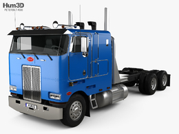 彼得比尔特362型重卡牵引车C4D模型 Peterbilt 362 Tractor Truck 2002
