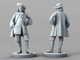 国外人像雕塑C4D模型 Statue Provost