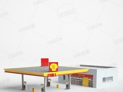 加油站设备C4D模型下载