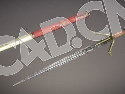 C4D假面骑士圣刃低面卡通宝剑模型 ESPADA FULL LOW