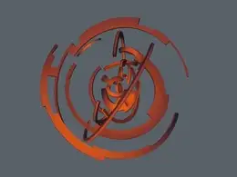 C4D旋转的圆形动画工程文件 Hud Man C4D Project