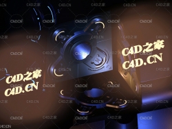 暗黑科幻金属立方体C4D模型