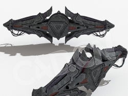 科幻飞行器变形动画C4D模型Yusousen