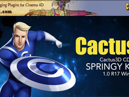 C4D弹性关键帧插件汉化版 Cactus3D SpringyKeys1.0 R17