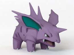 口袋妖怪尼多力诺卡通角色C4D模型 Nidorino
