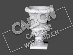 C4D欧式石膏花瓶花盆模型_18 gipsovaja vaza