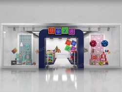 服装店橱窗3d model of Shop window witch low polyinterior