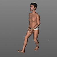 C4D裸体男人绑定模型（行走动作） man01 nude V8.5 mot 10