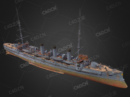 俄罗斯海军奥列格号护卫舰C4D模型下载Oleg 3d model