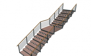 楼梯C4D模型 Stairs 3D model