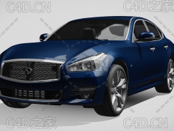英菲尼迪q70汽车2015款C4D汽车模型下载