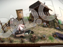 C4D低面卡通庄园小木屋模型