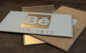 商业名片金属板C4D模型 Business Cards