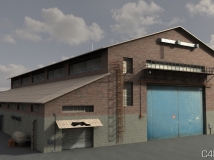 工业设施1-12:工厂车间厂房/工厂砖房/破旧厂房3D模型