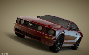 福特野马汽车C4D模型 Ford Mustang