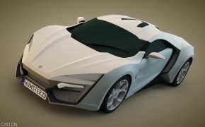 限量跑车Lykan Hypersport C4D模型W-Motors Lykan Hypersport 2012