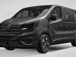 雷诺大型MPV商务车太空舱2021款C4D汽车模型下载