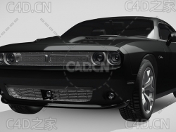 道奇挑战者经典汽车C4D汽车模型下载