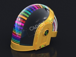法国电子乐二人组Daft Punk机器人头盔C4D模型下载 Daft-Helmet 3d model