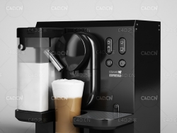 厨房器具电器 家用咖啡机C4D模型 Coffee machine