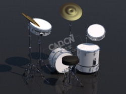 打击乐器架子鼓套件C4D模型下载 Drum-Kit 3d model