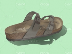 C4D夏季勃肯凉鞋模型