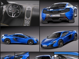 2017款迈凯伦650s coupe超跑汽车C4D模型