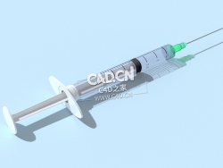 C4D医院打针扎针注射器医疗器械模型下载 Syringe 3dmodel