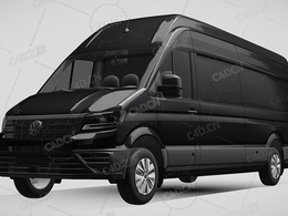 大众商务面包车商务车商用车2018款C4D汽车模型下载