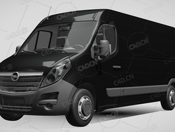 欧宝movano封闭车厢面包车货车2016款C4D汽车模型下载