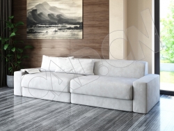 C4D客厅布艺长条沙发模型 sofa 3d model