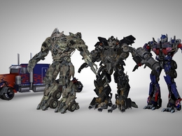 C4D四大变形金刚模型 Transformers 3D Model Pack