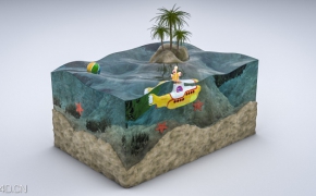 水族馆场景C4D模型 Aquarium