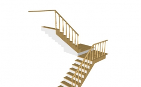 楼梯C4D模型（C4D/MAX） Stairs 3D model