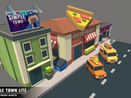 C4D卡通街边商店商铺模型 Simple Town Lite - Cartoon Assets