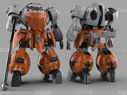 科幻机甲战士兰德曼·罗迪C4D模型 UGY-R41 Landman Rodi FanArt