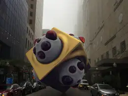 城市道路中的创意矩形场景