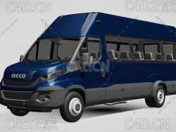 依维柯商务车客车商用车2014-2016款小巴汽车C4D汽车模型下载