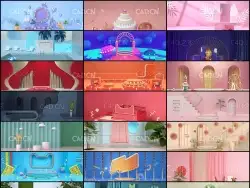 45个C4D OCTANE电商促销海报立体舞台场景工程合集